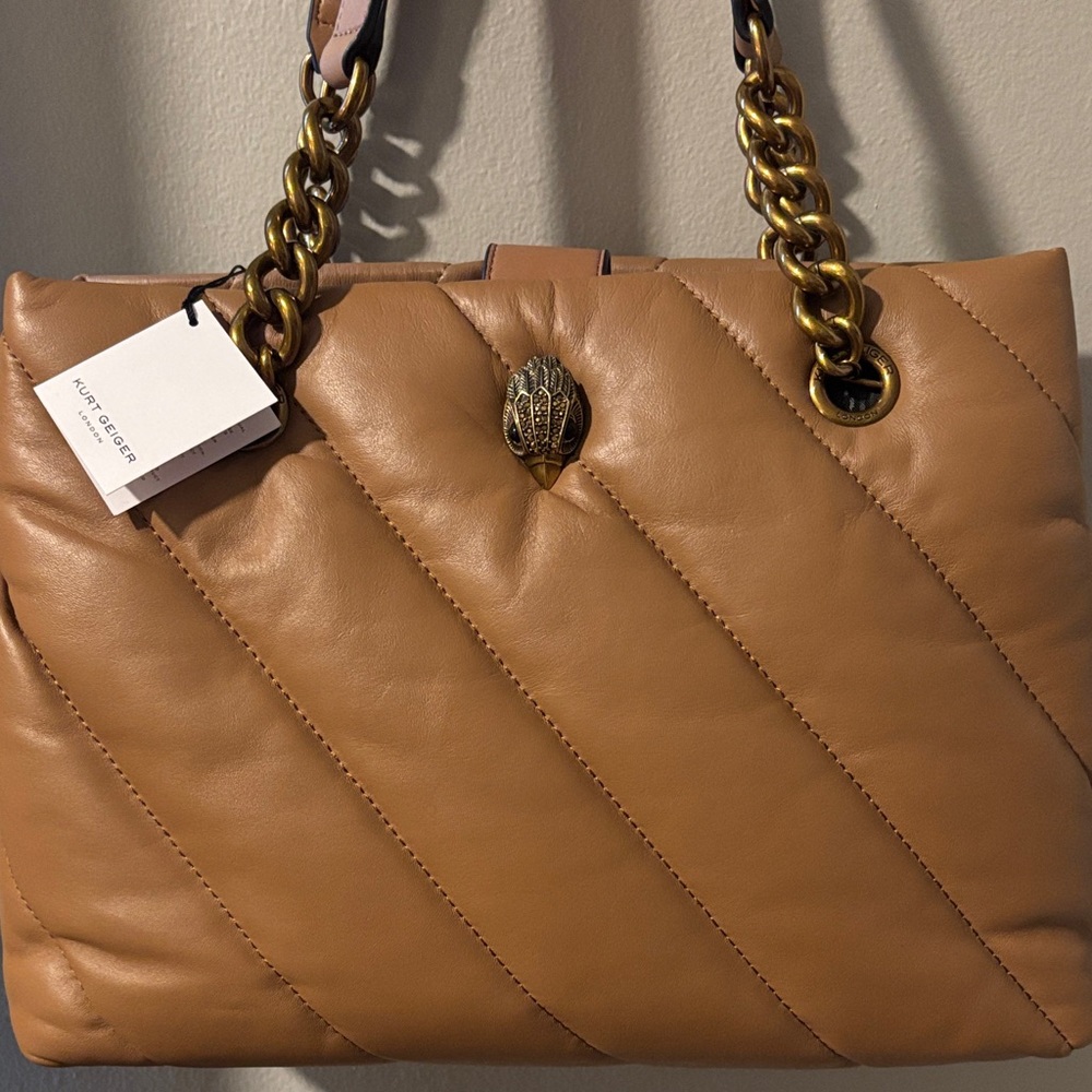 Kurt Geiger NWT Camel SoHo Shoulder Bag - Picture 2 of 13